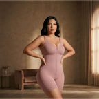 Plus Size Full Body Shapewear Bodysuit, Crotch Opening & Hook Closure, Adjustable Sling Hip Enhancing Tummy Control Butt Lifter